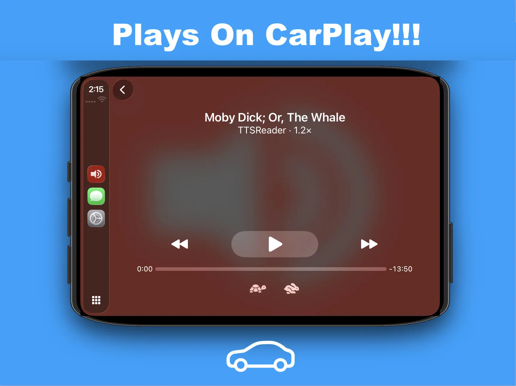 TTSReader on CarPlay.